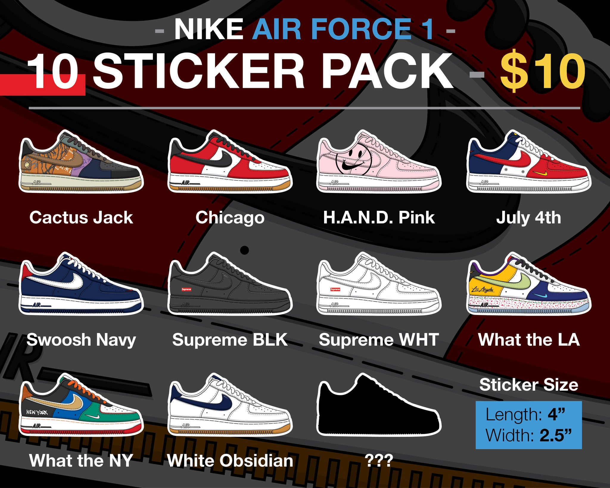 Nike Air 1 Sticker – KicksArt Shop