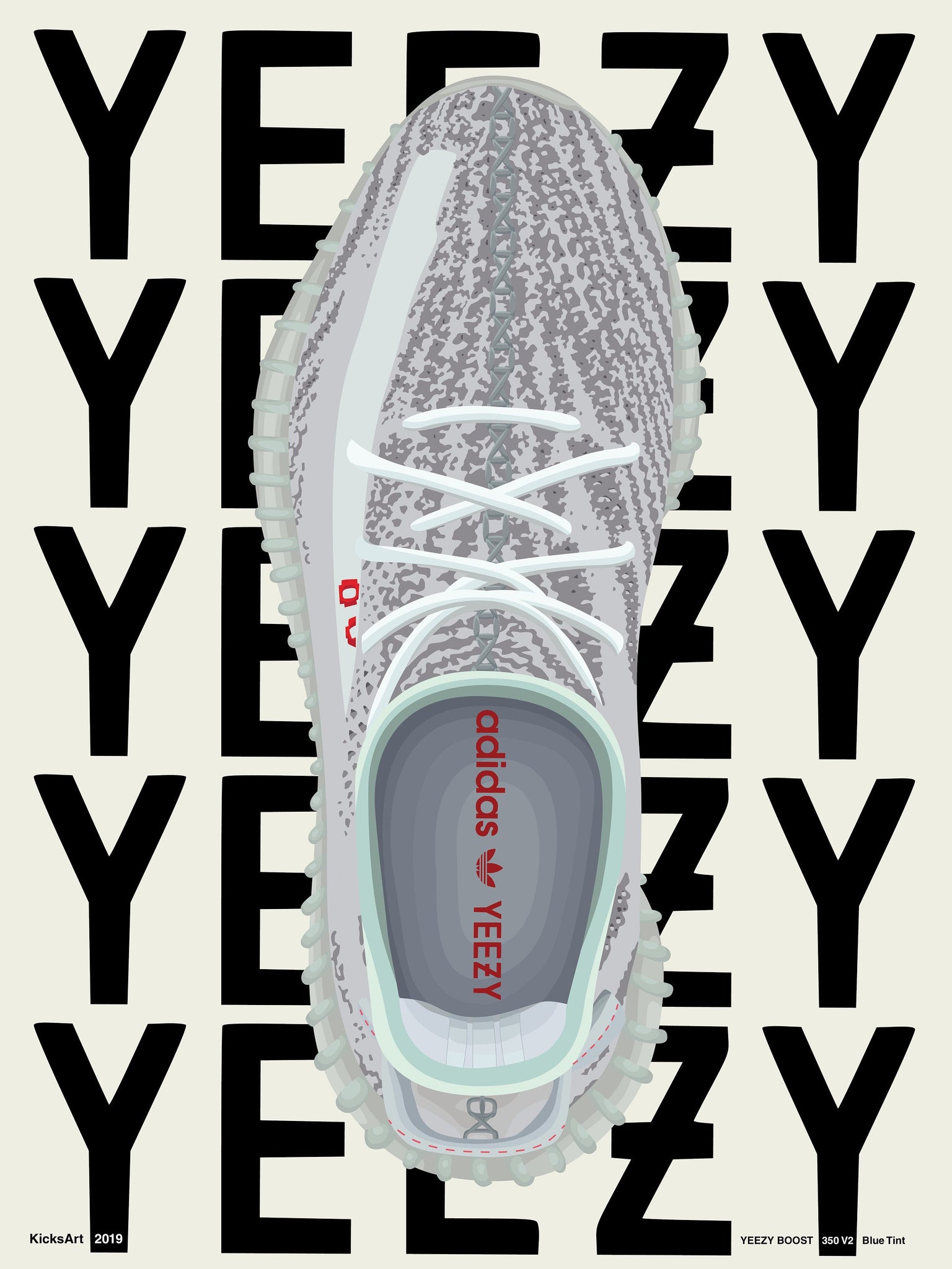 Adidas Yeezy Boost 350 V2 Blue Tint Sneaker KicksArt Shop